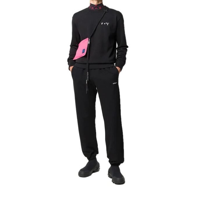 Jersey de cuello redondo y corte ajustado con logotipo para hombre