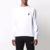 Jersey de cuello redondo y manga larga holgado con estampado de flechas Off-White para hombre FW21, color blanco