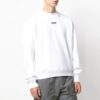 Jersey de cuello redondo y manga larga para hombre Off-White, blanco