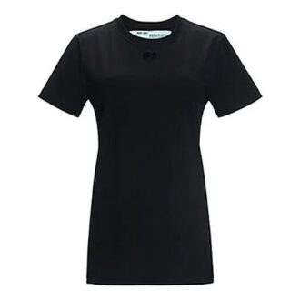 Jersey de cuello redondo y pantalones cortos Off-White, color negro