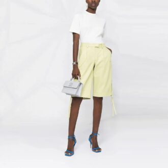 Jersey de cuello redondo y pantalones cortos Off-White SS21, color liso, versión estándar, blanco