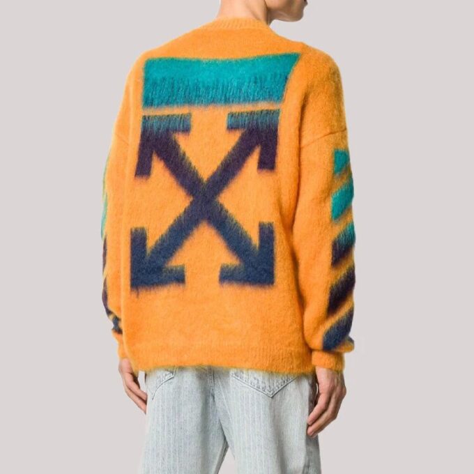 Jersey de flechas degradadas para hombre, naranja