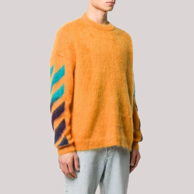 Jersey de flechas degradadas para hombre, naranja
