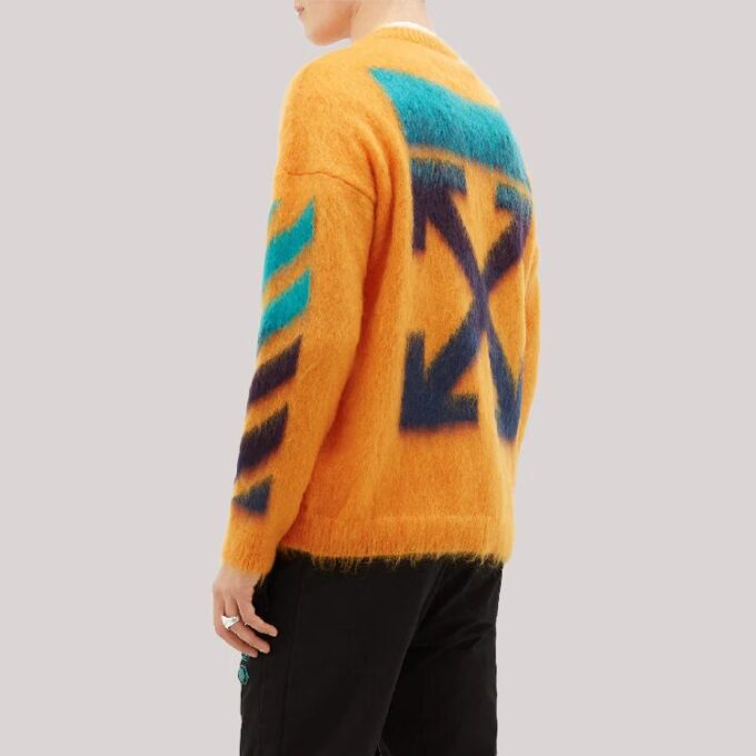 Jersey de flechas degradadas para hombre, naranja