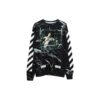 Jersey de hombre con estampado de mármol, negro