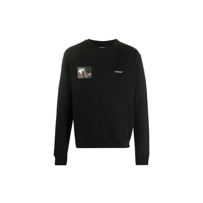 Jersey de hombre con estampado de ángeles Caravaggio FW20, negro