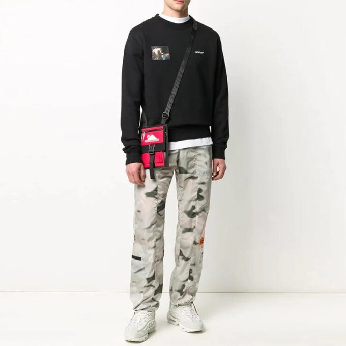 Jersey de hombre con estampado de ángeles Caravaggio FW20, negro