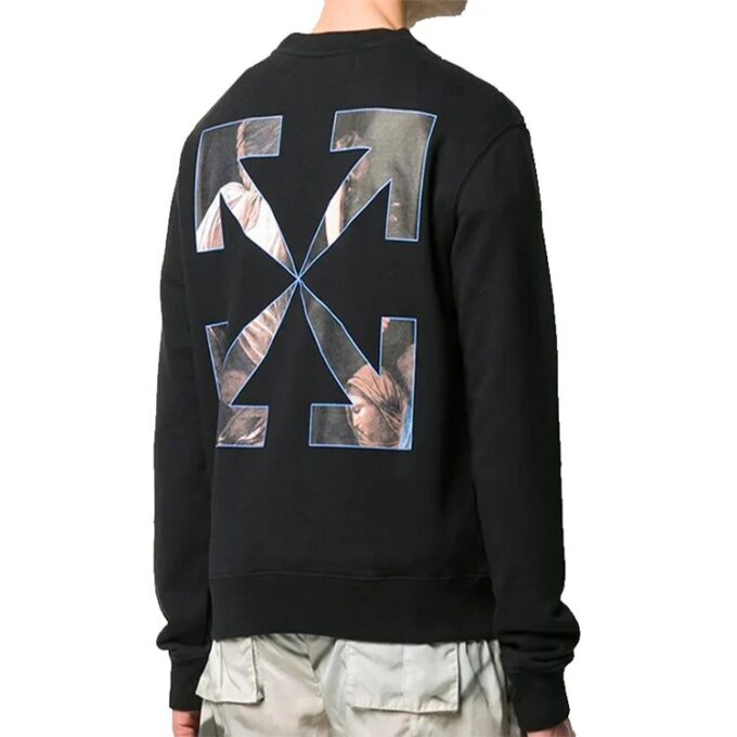 Jersey de hombre con estampado de ángeles Caravaggio FW20, negro
