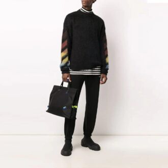 Jersey de hombre con logotipo y eslogan en degradado, color negro