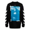 Jersey de hombre Off-White SS21 con estampado de la Mona Lisa, negro