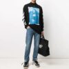 Jersey de hombre Off-White SS21 con estampado de la Mona Lisa, negro