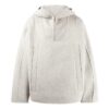 Jersey de lana con capucha y media cremallera Off-White para hombre FW22, color liso, gris