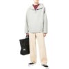 Jersey de lana con capucha y media cremallera Off-White para hombre FW22, color liso, gris