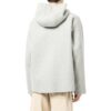 Jersey de lana con capucha y media cremallera Off-White para hombre FW22, color liso, gris