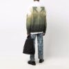 Jersey de lana con cremallera y estampado de Arrows Off-White para hombre FW21, corte holgado, verde