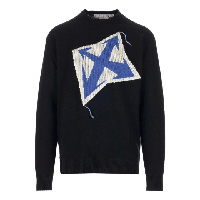 Jersey de lana con intarsia de flechas Arrows