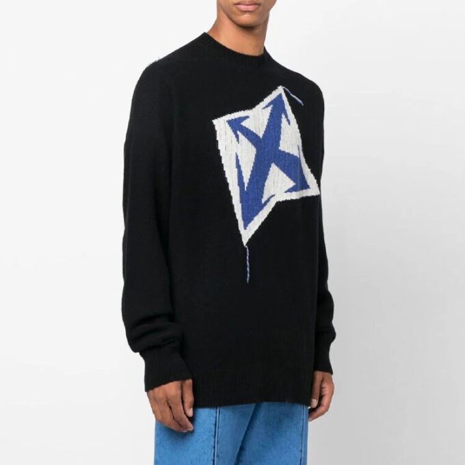 Jersey de lana con intarsia de flechas Arrows