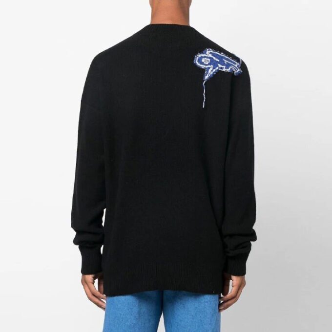 Jersey de lana con intarsia de flechas Arrows