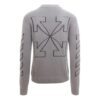 Jersey de lana con logotipo bordado Off-White para hombre, gris