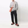 Jersey de lana con logotipo bordado Off-White para hombre, gris