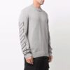Jersey de lana con logotipo bordado Off-White para hombre, gris