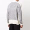 Jersey de lana de cuello redondo con bloques de color Off-White para hombre, temporada FW21, corte holgado, color beige