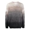 Jersey de lana de cuello redondo con degradado Off-White para hombre, temporada primavera-verano 2022, gris
