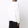 Jersey de lana de cuello redondo con estampado abstracto para hombre Off-White, temporada Otoño-Invierno 2021, corte holgado, blanco