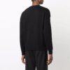 Jersey de lana de cuello redondo con logo de punto intarsia Off-White para hombre, temporada FW21, corte holgado, color negro