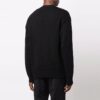 Jersey de lana de cuello redondo con logo «Hands Off» y estampado alfabético de Off-White para hombre, colección FW21, corte holgado, color negro