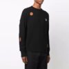Jersey de lana de cuello redondo y manga larga con corte circular para hombre Off-White FW21, corte holgado, color negro