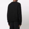 Jersey de lana de cuello redondo y manga larga con estampado de flechas Off-White para hombre FW21, negro