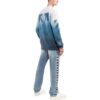 Jersey de lana de cuello redondo y manga larga con estampado de rayas degradadas para hombre de Off-White, colección primavera-verano 2022, versión azul