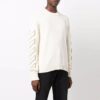 Jersey de lana de cuello redondo y manga larga con patrón de Arrows Off-White para hombre FW21, blanco
