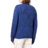 Jersey de lana de cuello redondo y manga larga con patrón geométrico en intarsia de Off-White para hombre, colección Otoño-Invierno 2022, color azul