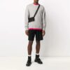 Jersey de lana de cuello redondo y manga larga Off-White para hombre, corte holgado, color gris