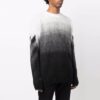 Jersey de lana de cuello redondo y manga larga Off-White para hombre FW21, con degradado, corte holgado, otoño, negro