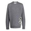 Jersey de lana de cuello redondo y manga larga Off-White para hombre FW22, color gris