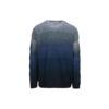 Jersey de lana de cuello redondo y manga larga para hombre Off-White, de corte holgado y efecto degradado, azul
