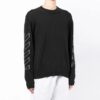 Jersey de lana de manga larga con cuello redondo y estampado de Arrows Off-White para hombre, temporada primavera-verano 2022, negro