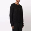 Jersey de lana de manga larga con estampado de flechas y logotipo Off-White para hombre, colección FW21, negro