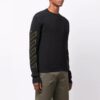 Jersey de lana de manga larga con patrón de intarsia Off-White para hombre, colección Otoño-Invierno 2021, negro