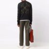 Jersey de lana de manga larga con patrón de intarsia Off-White para hombre, colección Otoño-Invierno 2021, negro