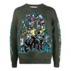Jersey de lana de manga larga con punto intarsia Off-White para hombre FW22, verde