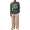 Jersey de lana de manga larga con punto intarsia Off-White para hombre FW22, verde