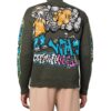 Jersey de lana de manga larga con punto intarsia Off-White para hombre FW22, verde