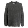 Jersey de lana de punto acanalado con patrón de empalme Off-White para hombre, temporada otoño-invierno 2022, color negro