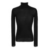 Jersey de lana de punto elástico y corte ajustado Off-White para hombre, colección primavera-verano 2022, color negro