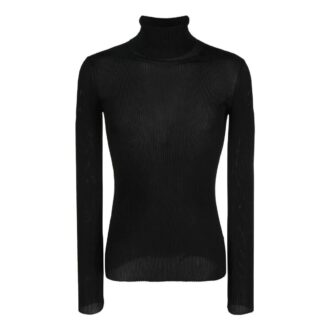 Jersey de lana de punto elástico y corte ajustado Off-White para hombre, colección primavera-verano 2022, color negro Jersey de lana de punto elástico y corte ajustado Off-White para hombre, colección primavera-verano 2022, color negro