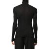 Jersey de lana de punto elástico y corte ajustado Off-White para hombre, colección primavera-verano 2022, color negro